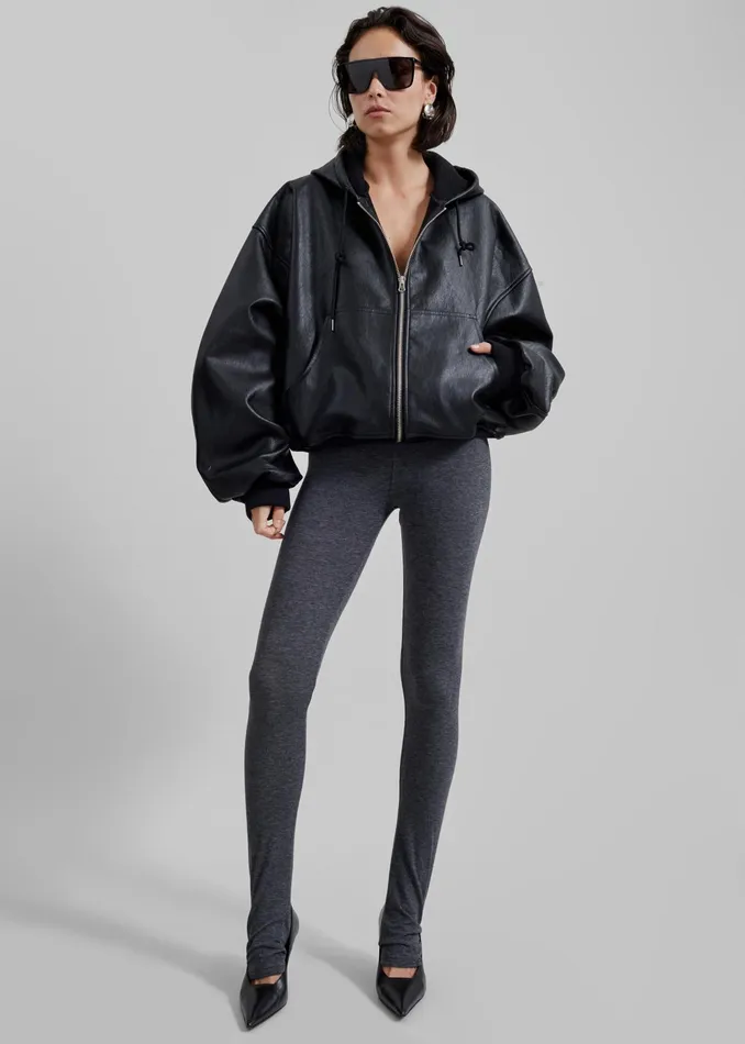 The Frankie Shop Outerwear Santiago Faux Leather Jacket 8211 Black 8211 Women The Frankie Shop Outerwear Santiago Faux Leather Jacket 8211 Black 8211 Women