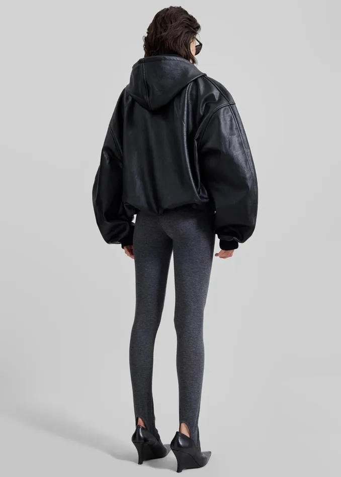 The Frankie Shop Outerwear Santiago Faux Leather Jacket 8211 Black 8211 Women