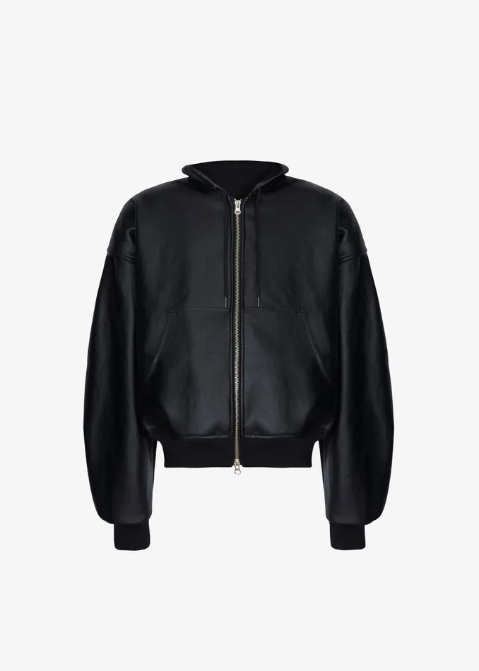 The Frankie Shop Outerwear Santiago Faux Leather Jacket 8211 Black 8211 Women
