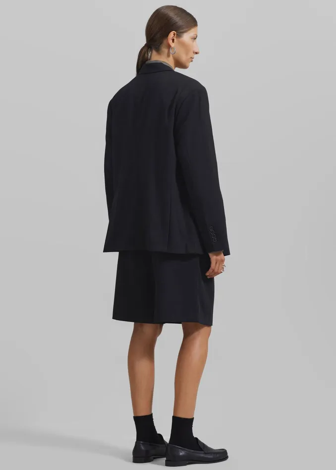 The Frankie Shop Outerwear Sava Double Breasted Blazer 8211 Black 8211 Women