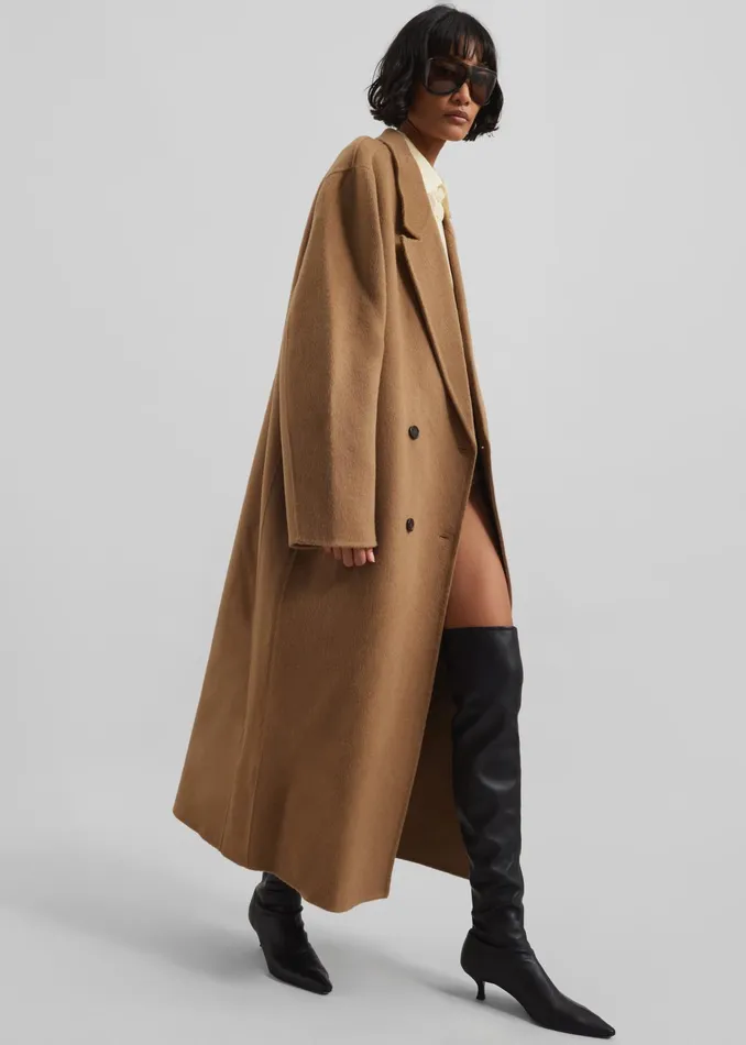 The Frankie Shop Outerwear Veonce Oversized Wool Coat 8211 Camel 8211 Women