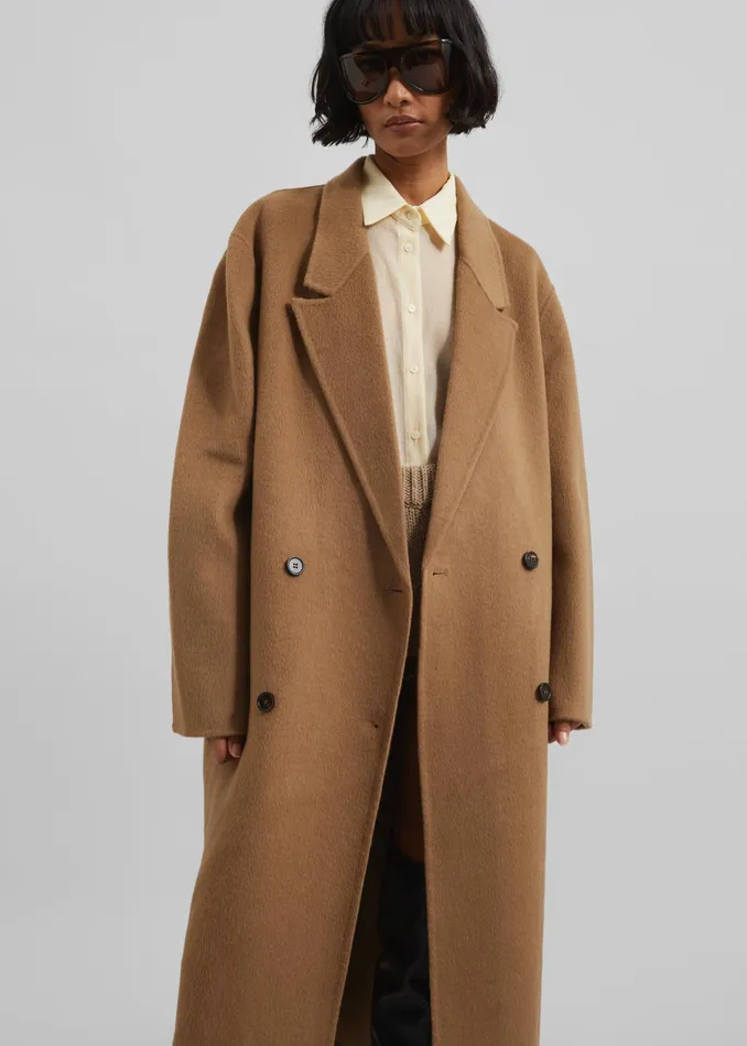 The Frankie Shop Outerwear Veonce Oversized Wool Coat 8211 Camel 8211 Women