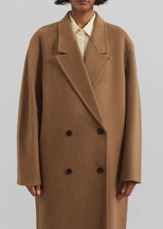 The Frankie Shop Outerwear Veonce Oversized Wool Coat 8211 Camel 8211 Women