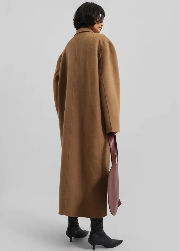 The Frankie Shop Outerwear Veonce Oversized Wool Coat 8211 Camel 8211 Women