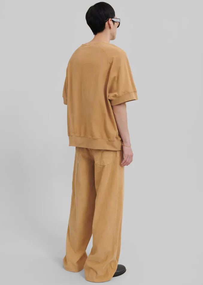 The Frankie Shop Tops Caz Boxy Tee 8211 Camel 8211 Men