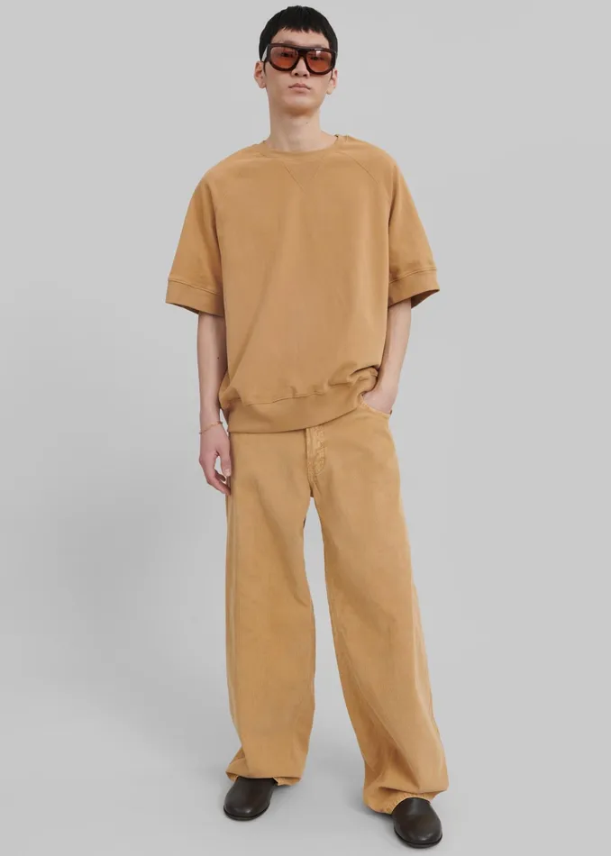 The Frankie Shop Tops Caz Boxy Tee 8211 Camel 8211 Men