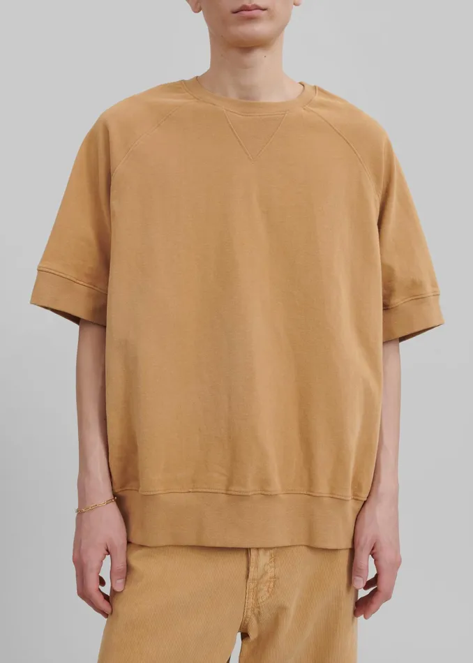 The Frankie Shop Tops Caz Boxy Tee 8211 Camel 8211 Men