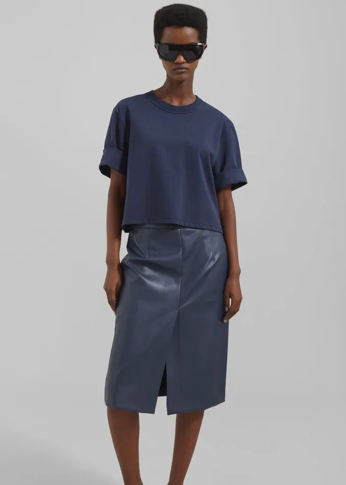 The Frankie Shop Tops Cece TShirt 8211 Navy 8211 Women