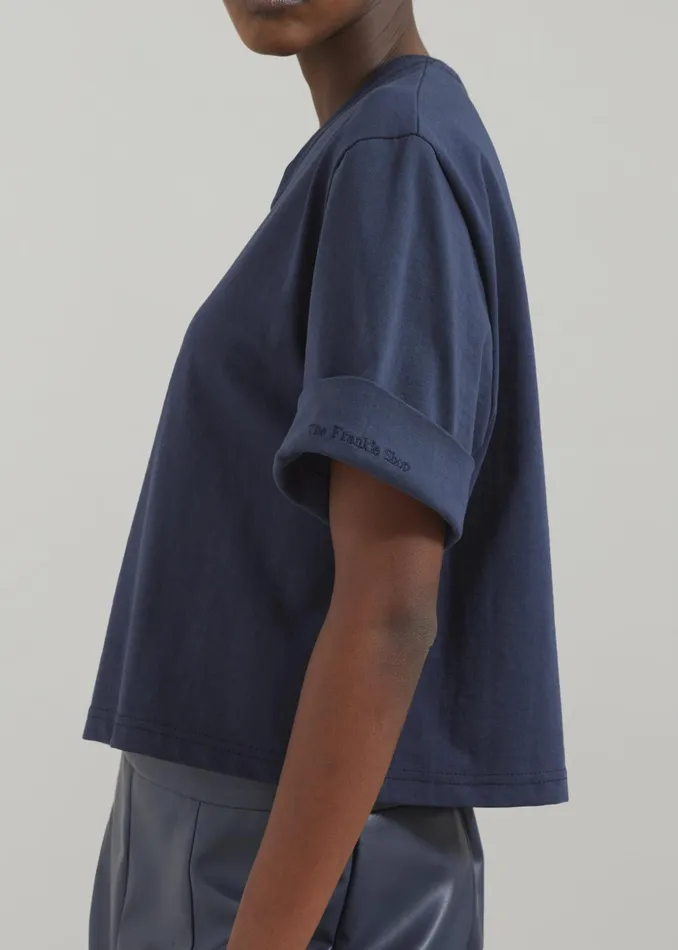 The Frankie Shop Tops Cece TShirt 8211 Navy 8211 Women