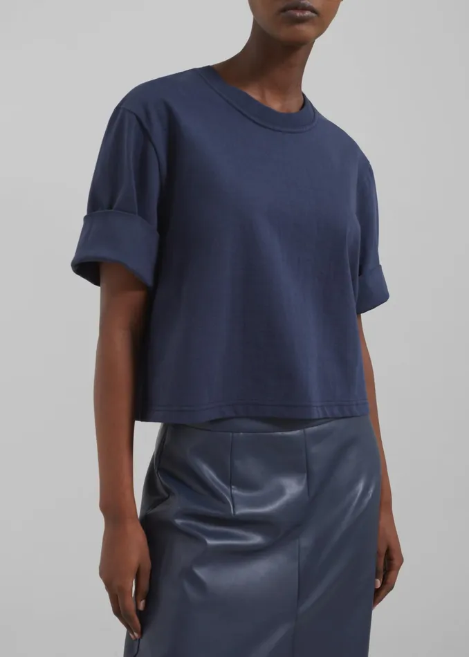 The Frankie Shop Tops Cece TShirt 8211 Navy 8211 Women