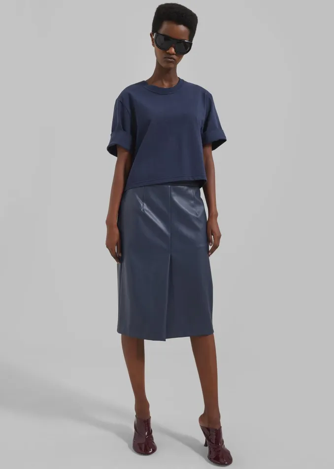 The Frankie Shop Tops Cece TShirt 8211 Navy 8211 Women