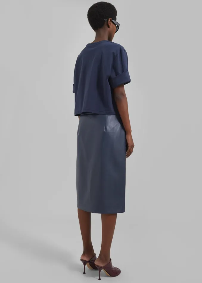 The Frankie Shop Tops Cece TShirt 8211 Navy 8211 Women
