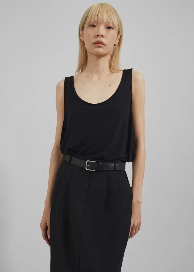 The Frankie Shop Tops Josie Scoop Neck Tank Top 8211 Black 8211 Women