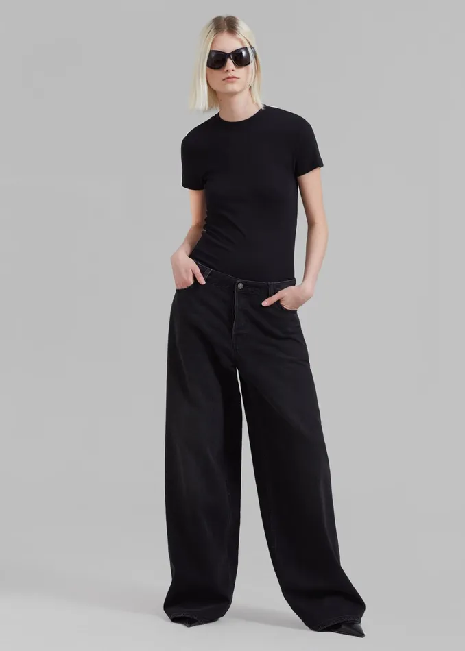 The Frankie Shop Tops Palmira Tee 8211 Black 8211 Women