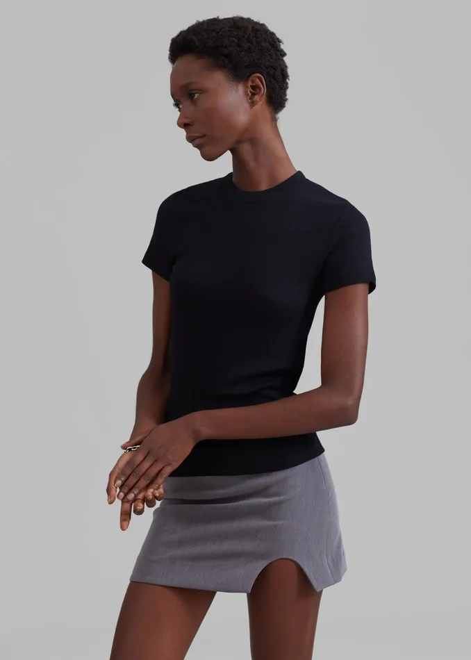 The Frankie Shop Tops Palmira Tee 8211 Black 8211 Women