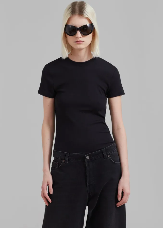 The Frankie Shop Tops Palmira Tee 8211 Black 8211 Women
