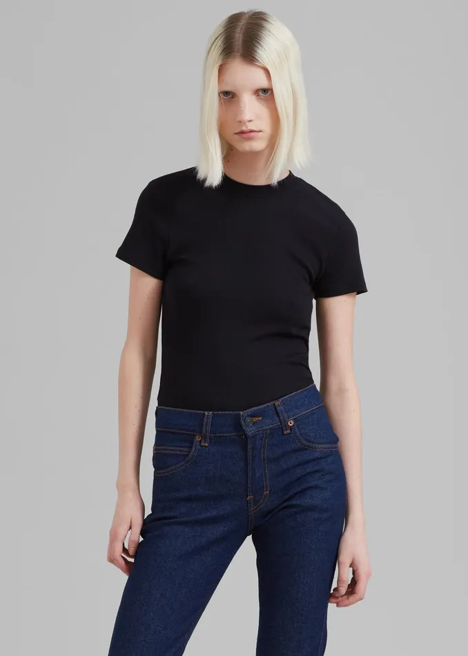 The Frankie Shop Tops Palmira Tee 8211 Black 8211 Women