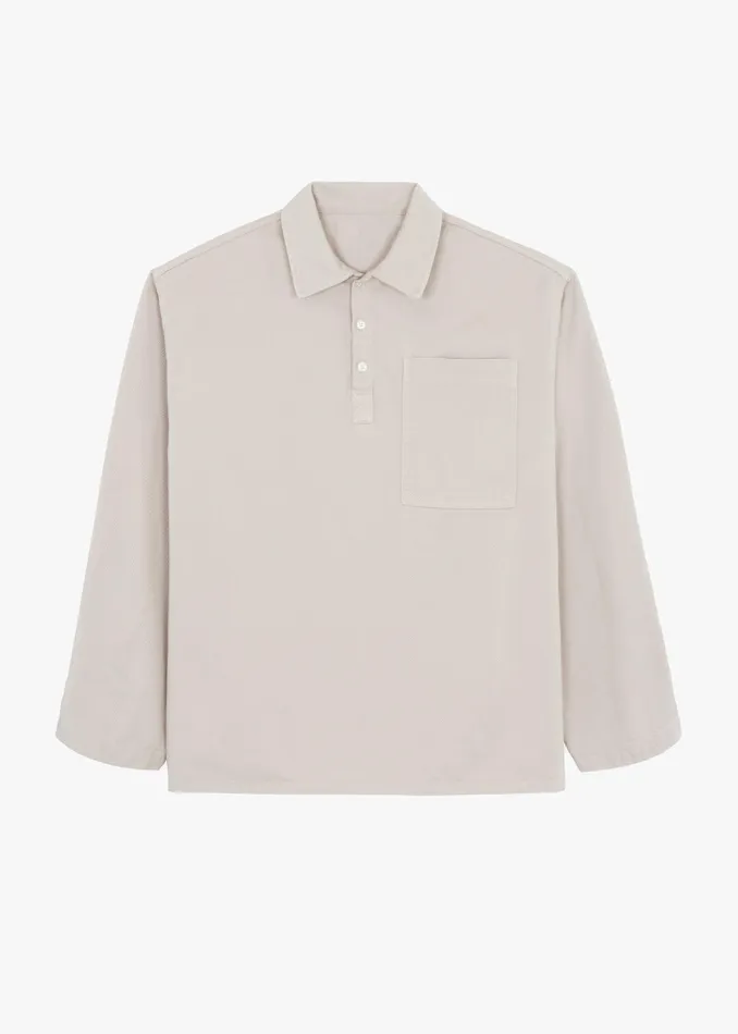 The Frankie Shop Tops Ray Popover Denim Shirt 8211 Natural 8211 Men