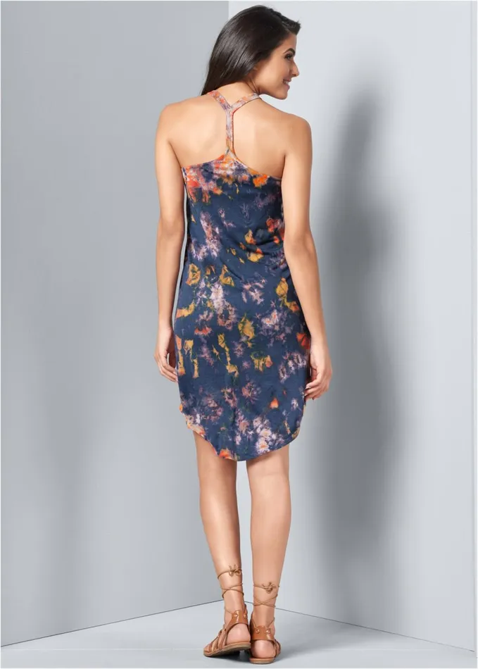 TIE DYE TANK DRESS Blue Multi Women VENUS Dresses