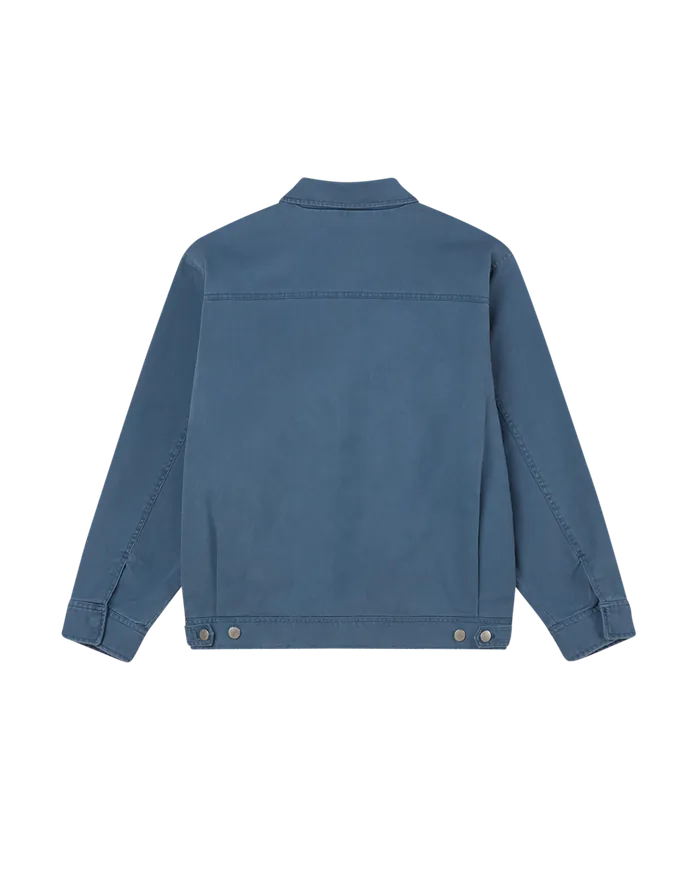 TILTON WORK JACKET Dull Blue Faded Wash Men JACKETS OBEY Clothing