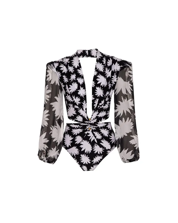Tops and Bodysuits Women PatBO Dahlia Plunge Bodysuit FINAL SALE
