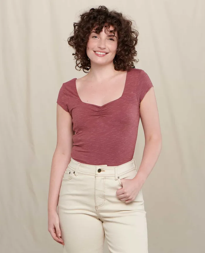 Tops and TShirts Women8217s Gemma Short Sleeve Bodysuit Wild Ginger ToadandCo