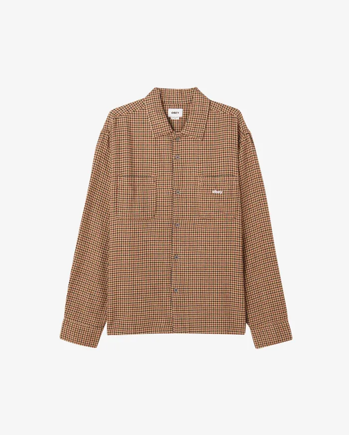 TOPS TUCKER SHIRT Irish Cream Multi 8211 OBEY Clothing Men