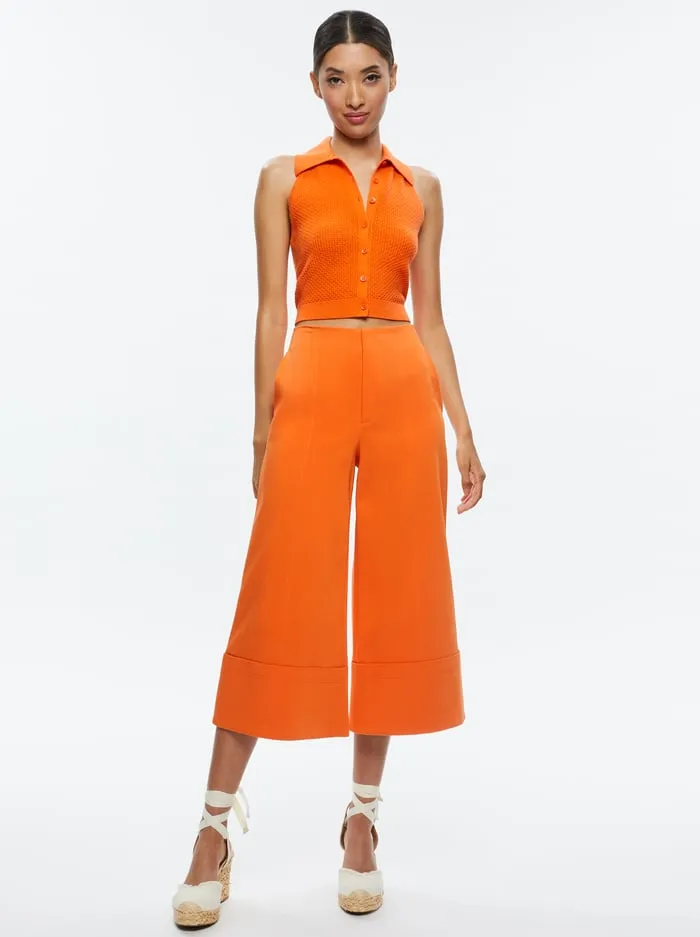 Tops Women Alice Olivia Miles Collared Tank Light Mango