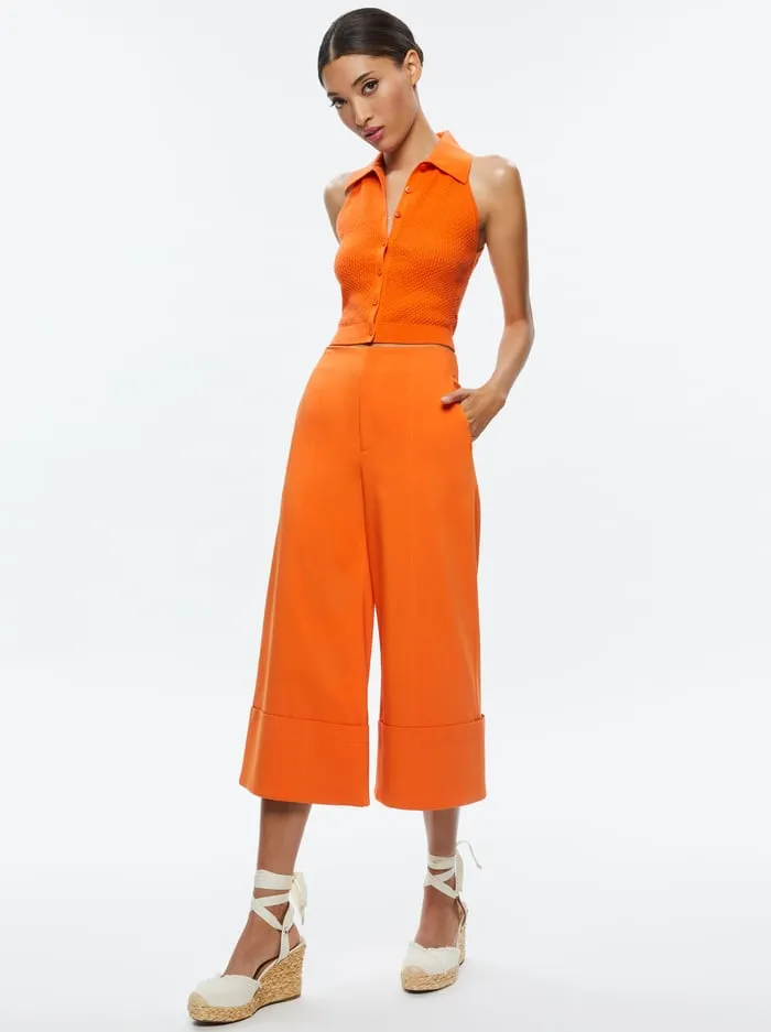 Tops Women Alice Olivia Miles Collared Tank Light Mango
