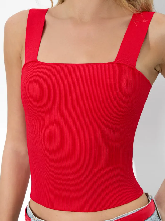 Tops Women Alice Olivia Torie Tank Bright Ruby