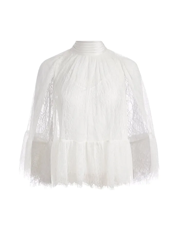 Tops Women Alice Olivia Zenon Top With Cami Off White