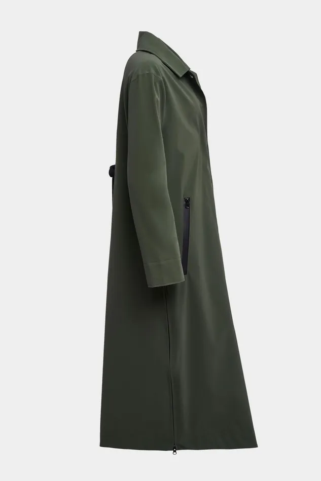 Trench Coats Women Stutterheim Hornstull Matte Long Raincoat Green