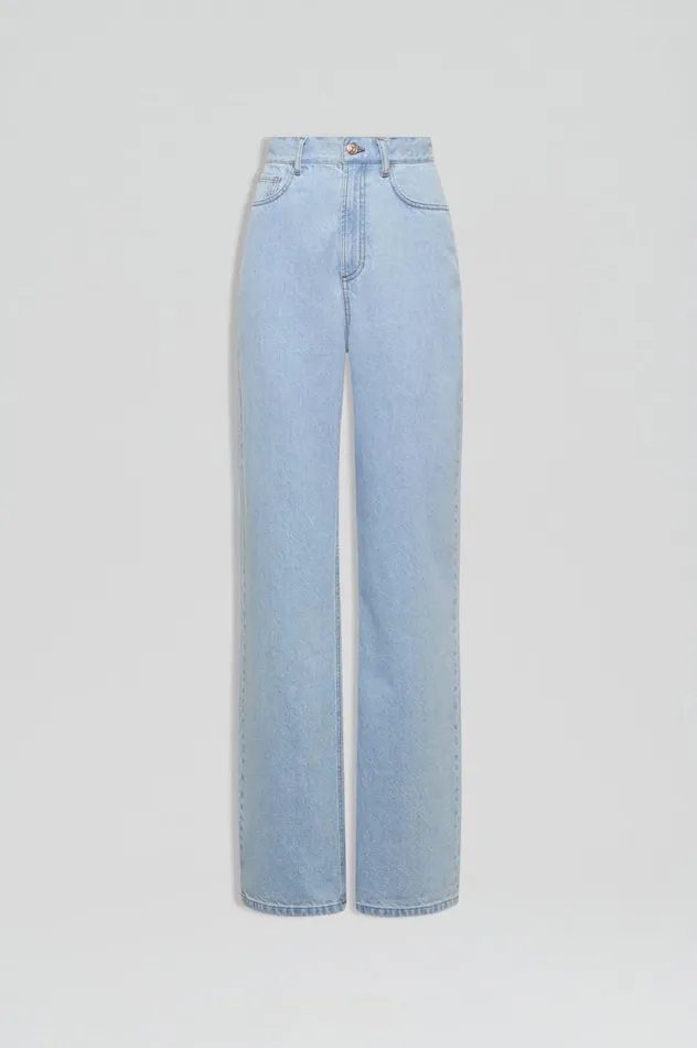 Trousers Women Scanlan Theodore DENIM DRAPE LEG JEAN Lightindigo1175 Trousers Women Scanlan Theodore DENIM DRAPE LEG JEAN Lightindigo1175