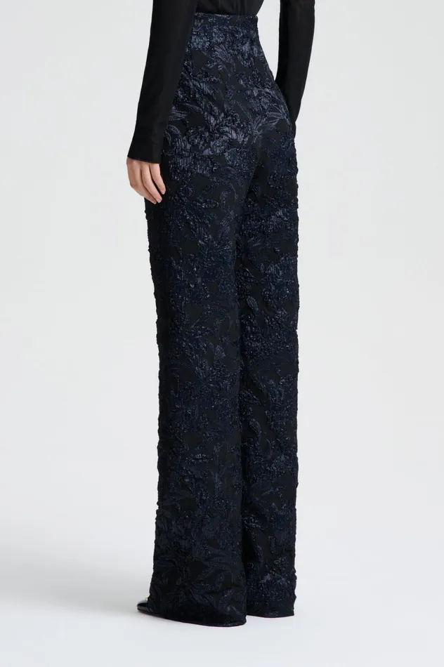 Trousers Women Scanlan Theodore FRENCH JACQUARD TROUSER Black Trousers Women Scanlan Theodore FRENCH JACQUARD TROUSER Black
