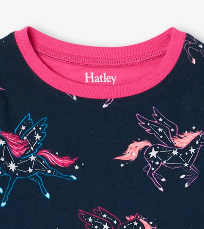 Unicorn Constellations Organic Cotton Raglan Kids Pajama Set Hatley
