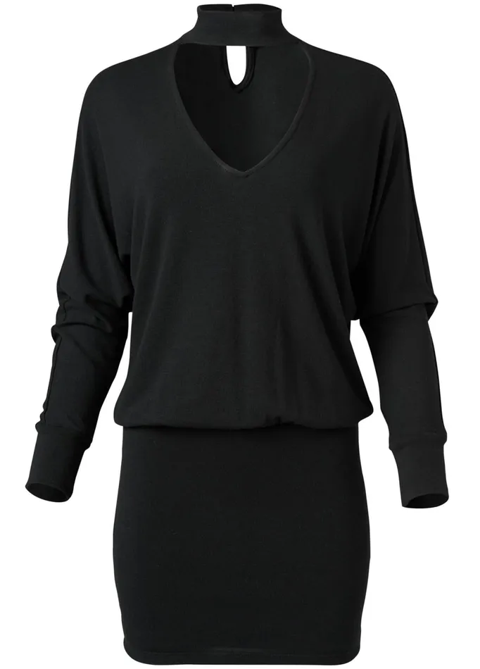 VNECK CASUAL DRESS Black Women VENUS Casual Dresses