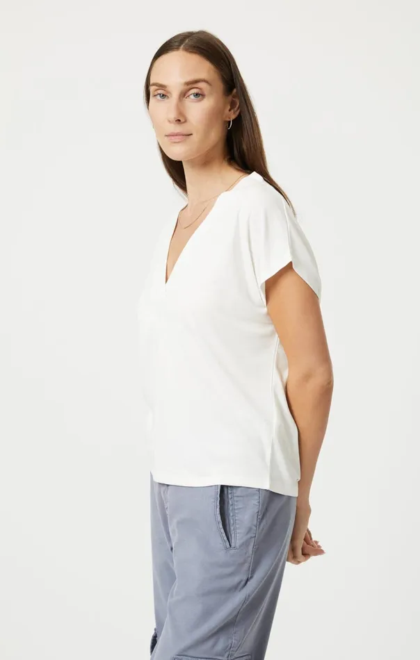 VNeck Shirt In Antique White Women Mavi Jeans Shirts VNeck Shirt In Antique White Women Mavi Jeans Shirts