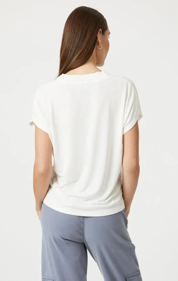VNeck Shirt In Antique White Women Mavi Jeans Shirts VNeck Shirt In Antique White Women Mavi Jeans Shirts