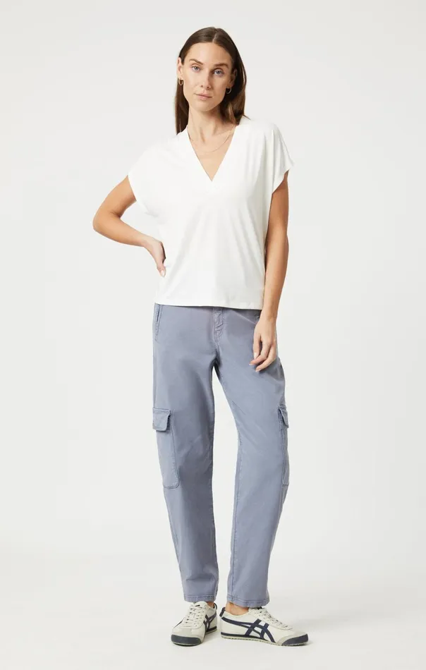 VNeck Shirt In Antique White Women Mavi Jeans Shirts VNeck Shirt In Antique White Women Mavi Jeans Shirts