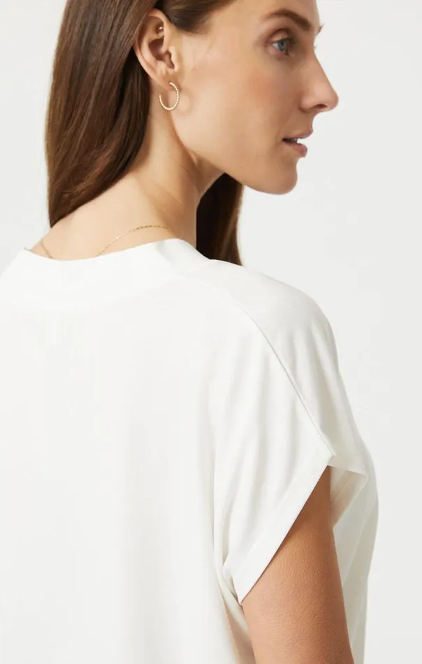 VNeck Shirt In Antique White Women Mavi Jeans Shirts VNeck Shirt In Antique White Women Mavi Jeans Shirts