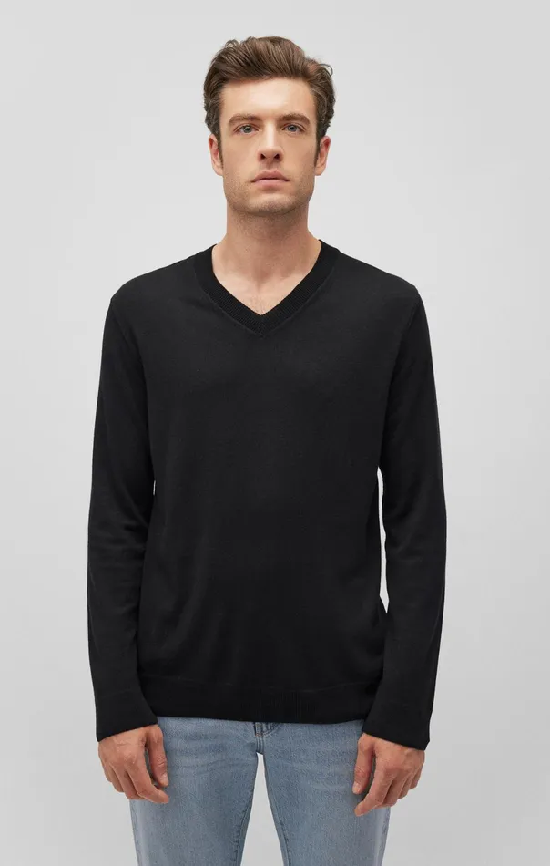 VNeck Sweater In Black Men Mavi Jeans Sweaters VNeck Sweater In Black Men Mavi Jeans Sweaters