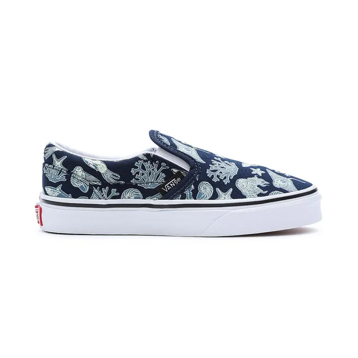 Vans Classics Kids Classic SlipOn Glow Xray Ocean Shoes 48 Years Blue