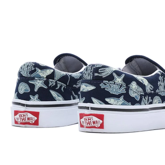 Vans Classics Kids Classic SlipOn Glow Xray Ocean Shoes 48 Years Blue
