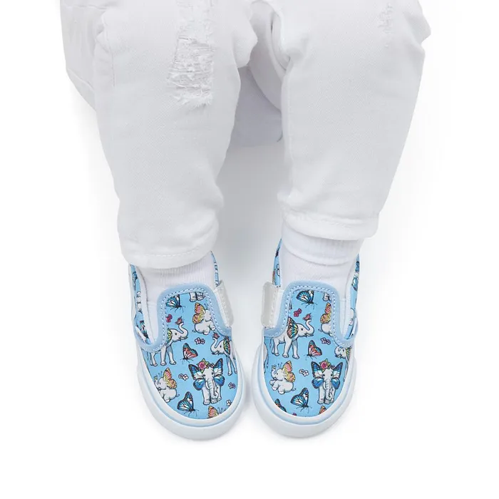 Vans Classics Kids Toddler SlipOn Hook And Loop Shoes 14 Years Blue