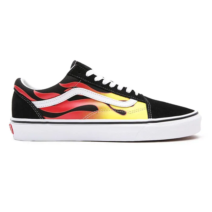 Vans Classics Women Flame Old Skool Shoes Black
