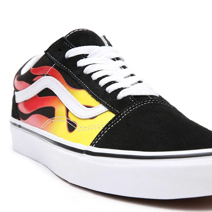 Vans Classics Women Flame Old Skool Shoes Black