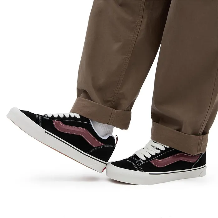 Vans Classics Women Knu Skool Shoes Black Red