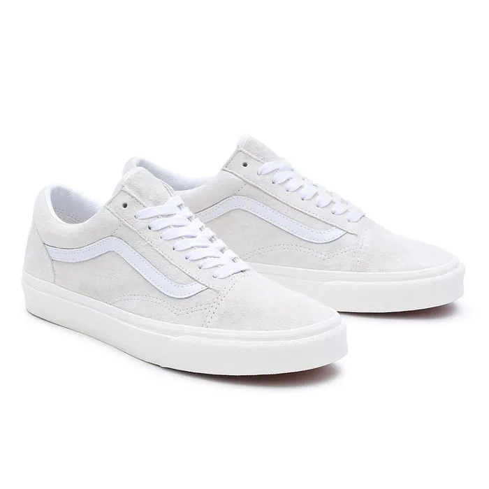 Vans Classics Women Pig Suede Old Skool Shoes White