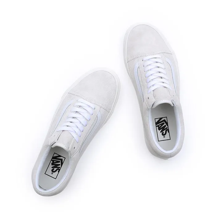 Vans Classics Women Pig Suede Old Skool Shoes White