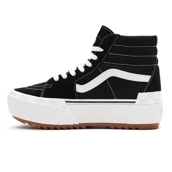 Vans Classics Women SuedeCanvas Sk8Hi Stacked Shoes Black